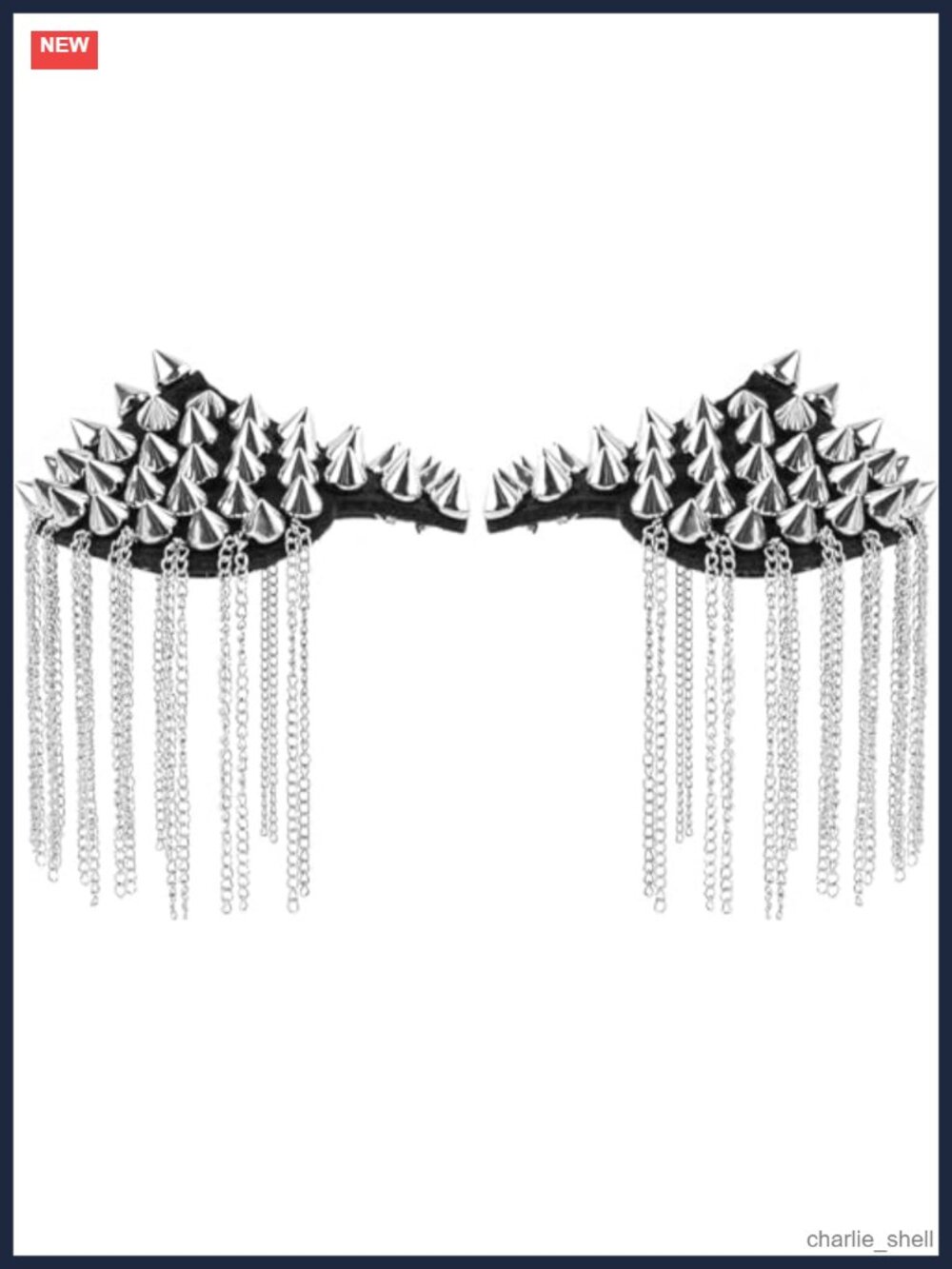 Rivet Shoulder Epaulets Tassel Chain Metal Epaulettes Military Accessories